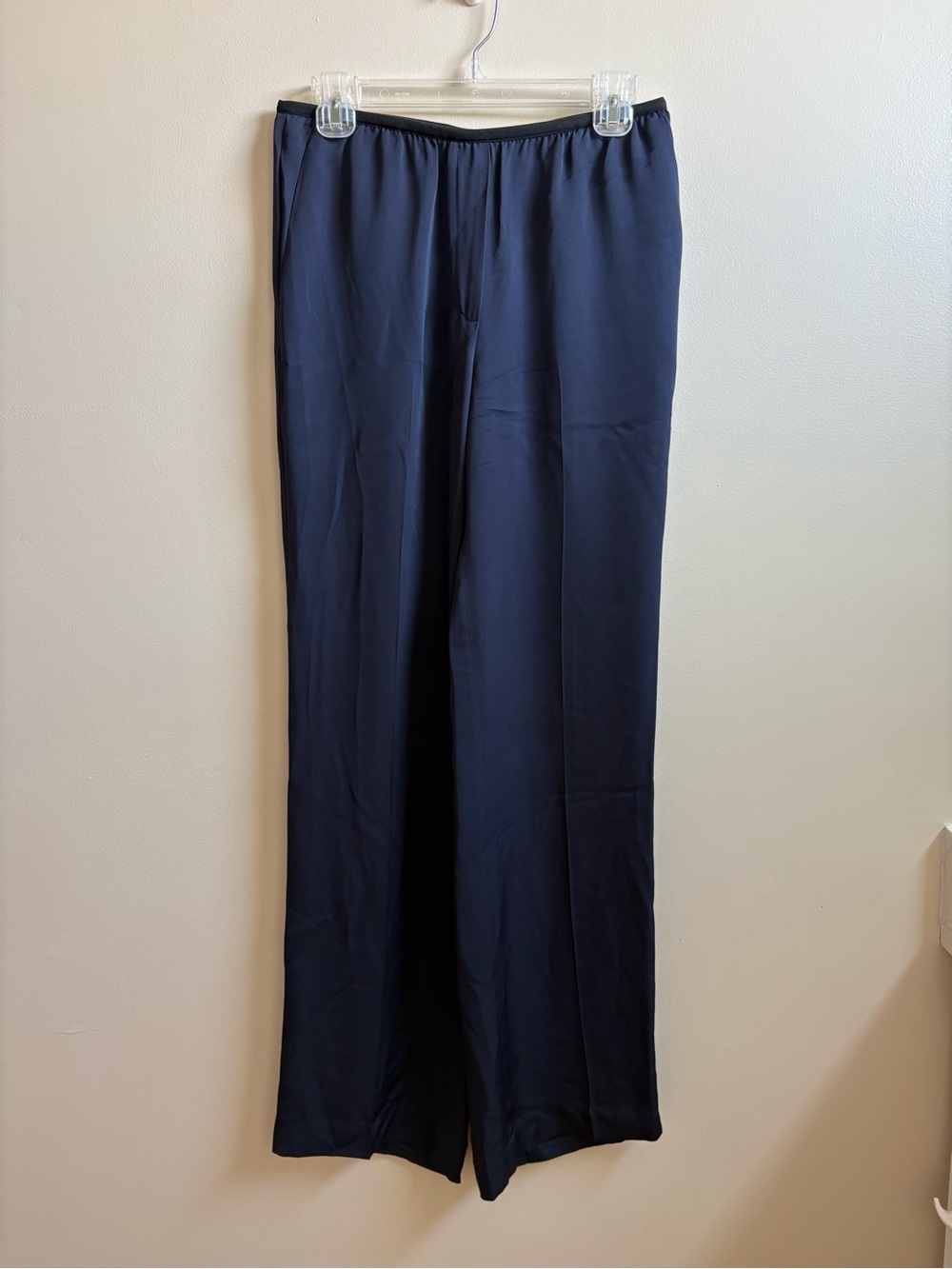 Theory Silk pull on wide leg pant